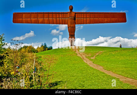 Anthony Gormleys Angel of the North, Gateshead Banque D'Images