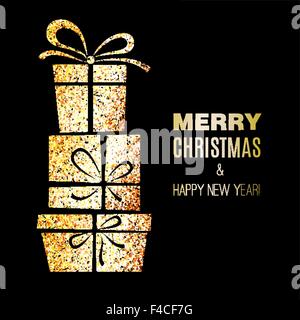 Boîte-cadeau avec effet glitter Illustration de Vecteur