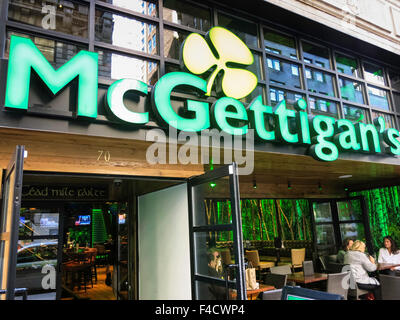 McGettigan's Irish Pub, NYC, USA Banque D'Images