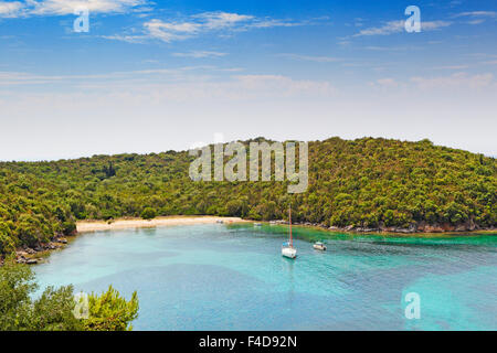 La célèbre plage de Bella Vraka Syvota, Grèce Banque D'Images