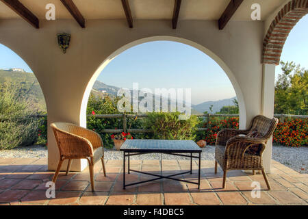 Villa de style andalou à Competa, la province de Malaga, Espagne Banque D'Images