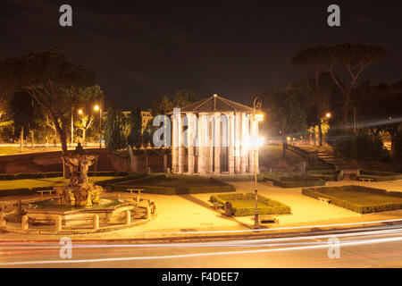 Le Temple d'Hercule Victor, dans le Forum Boarium, Rome, Italie Banque D'Images