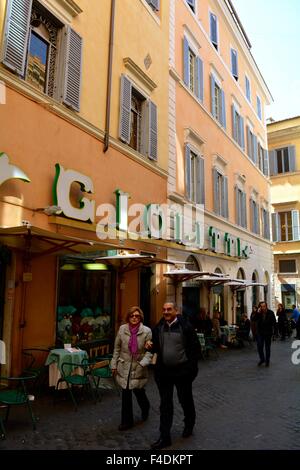 Giolitti ice cream shop et un café à Rome Italie Banque D'Images