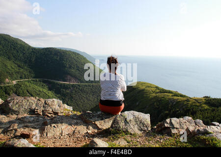 Le sentier Skyline au Cap-Breton, en Nouvelle-Écosse. Banque D'Images