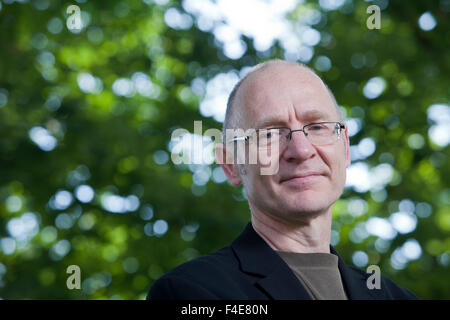 James Robertson, l'écrivain écossais, romancier et poète, à l'Edinburgh International Book Festival 2015. Edimbourg, Ecosse. 23 août 2015 Banque D'Images