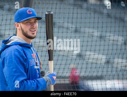 New York, NY, USA. 4 janvier, 2014. Chicago Cubs de troisième but KRIS BRYANT au cours d'entraînement à jour CLN Citi Field, le vendredi 16 octobre, 2015. © Bryan Smith/ZUMA/Alamy Fil Live News Banque D'Images