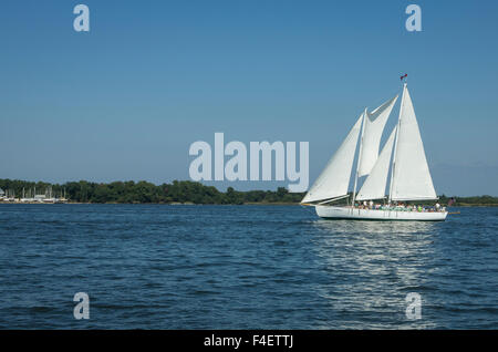 Navigation dans la baie de Chesapeake hors historique Annapolis, Maryland. Banque D'Images