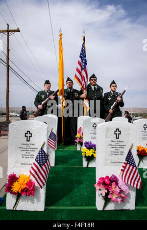 Le cimetière d'Arlington char, Truth or Consequences, New Mexico, USA. Banque D'Images