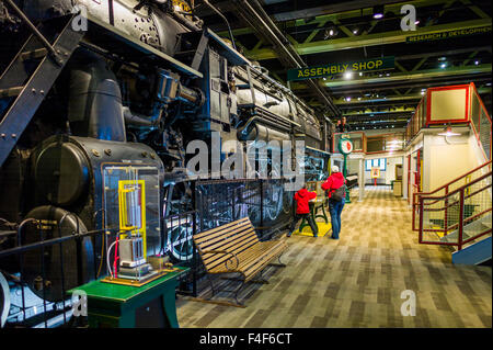 USA, Pennsylvania, Philadelphia, le Franklin Institute, locomotive Banque D'Images