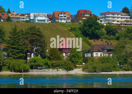 Meersburg, Lac de Constance (Bodensee), Bade-Wurtemberg, Allemagne, Europe Banque D'Images