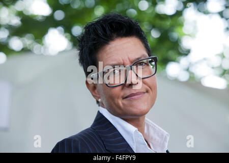 Monica Cantieni, le romancier et écrivain suisse, à l'Edinburgh International Book Festival 2015. Edimbourg, Ecosse. 25 août 2015 Banque D'Images