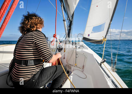 Carrickfergus (Irlande du Nord). 17 Oct 2015 - Belfast Lough Sailability, un organisme de bienfaisance qui enseigne aux enfants handicapés à faire de la voile, de lancer trois nouveaux bateaux. Crédit : Stephen Barnes/Alamy Live News Banque D'Images