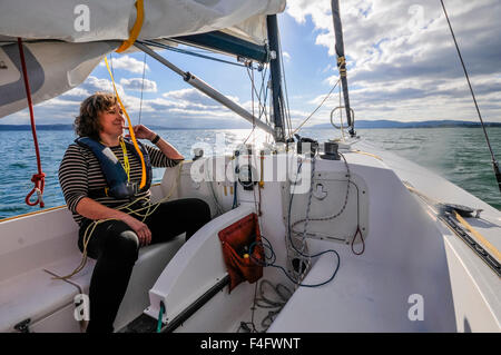 Carrickfergus (Irlande du Nord). 17 Oct 2015 - Belfast Lough Sailability, un organisme de bienfaisance qui enseigne aux enfants handicapés à faire de la voile, de lancer trois nouveaux bateaux. Crédit : Stephen Barnes/Alamy Live News Banque D'Images