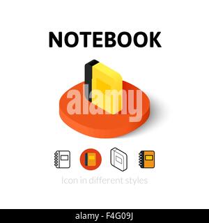 L'icône de l'ordinateur portable dans un style différent Illustration de Vecteur