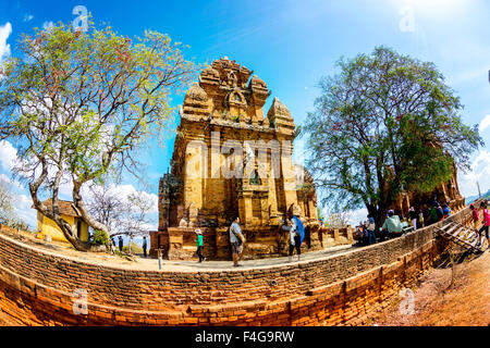 En dehors des scènes du temple Cham à Phanrang, Vietnam Banque D'Images