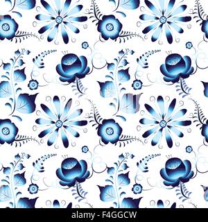 Gjel russe vector pattern transparente Illustration de Vecteur