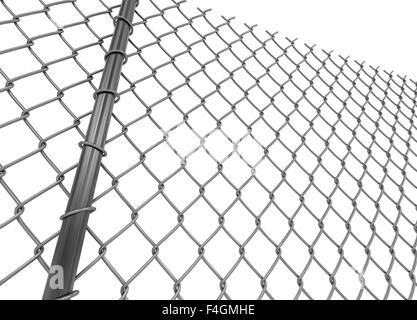 Chainlink fence. Image avec clipping path Banque D'Images