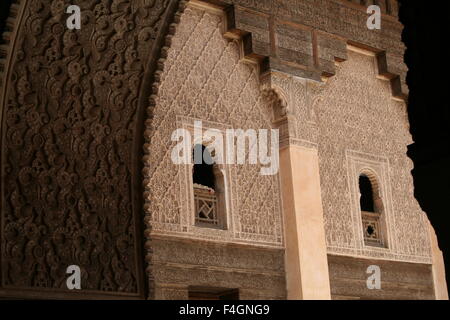 Medersa Ben Youssef à Marrakech, Maroc Banque D'Images