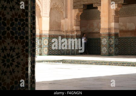 Medersa Ben Youssef à Marrakech, Maroc Banque D'Images