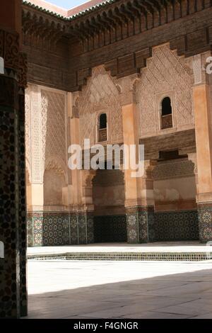 Medersa Ben Youssef à Marrakech, Maroc Banque D'Images