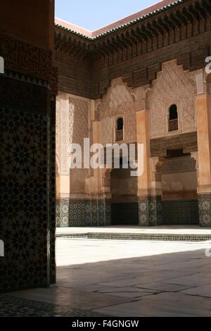 Medersa Ben Youssef à Marrakech, Maroc Banque D'Images