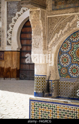 Détail architectural de Fes, Maroc Banque D'Images