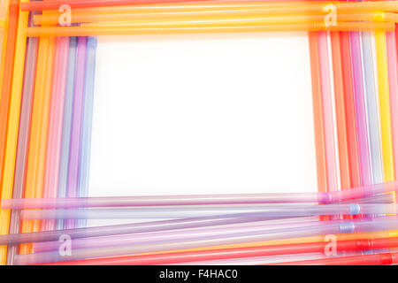 Pailles colorées du châssis. Banque D'Images