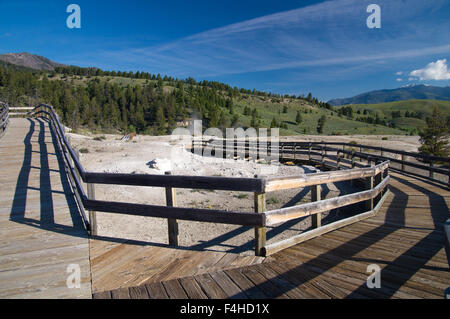 L'été sur les trottoirs de Yellowstone Park Banque D'Images