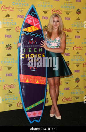 Teen Choice Awards 2015 - Salle de presse : Chloe Lukasiak Où : Los Angeles, California, United States Quand : 16 août 2015 Banque D'Images