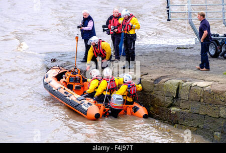 Sara (Severn Area Rescue sauvetage Association' ) à la jetée en Beachley Gloucestershire. Sara ont maintenant un nouveau lifeboat Banque D'Images
