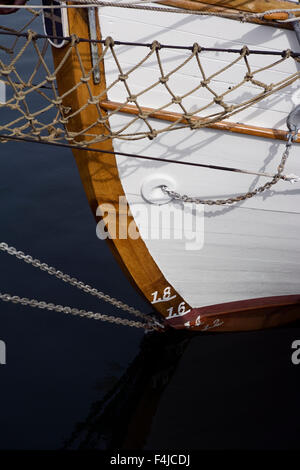 La tige d'un vieux bateau, la Suède. Banque D'Images