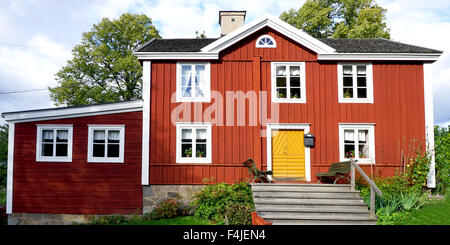 Vintage House afficher en plein air Skansen à Stockholm, Suède Banque D'Images