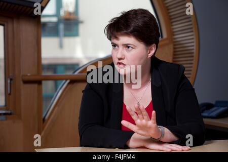 Ruth Davidson, MSP. Chef, et Conservateur écossais parti unioniste. Le Parlement écossais, Holyrood, Édimbourg, Écosse. 30 Septembre 2015 Banque D'Images