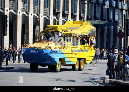 London Duck Tours à Londres, Angleterre, Royaume-Uni Banque D'Images