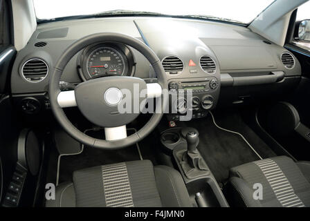 Vue de l'intérieur d'un cabriolet moderne. Banque D'Images