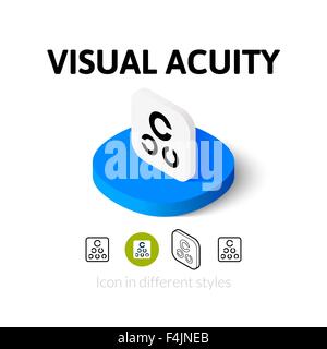 L'icône d'acuité visuelle dans un style différent Illustration de Vecteur
