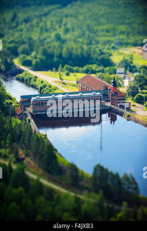 Vue d'un barrage dans la région de River Banque D'Images