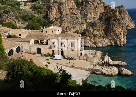 Tonnara di Scopello, Scopello, Castellammare del Golfo, province de Trapani, Sicile, Italie Banque D'Images