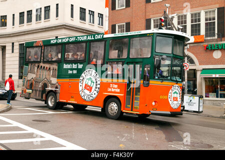 Boston trolley bus touristiques de Old Town Trolley Tours, Boston, Massachusetts, USA Banque D'Images