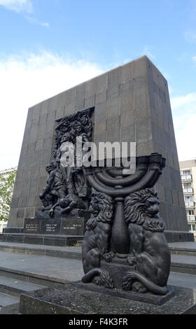 Le Monument des Héros du Ghetto de Varsovie, Pologne Banque D'Images