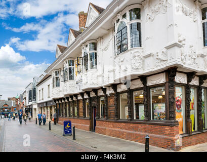 La 15thC maison ancienne, ou Maison Sparrowes Buttermarket,, Ipswich, Suffolk, Angleterre, RU Banque D'Images