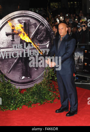 Uk, UK. 19 Oct, 2015. Vin Diesel assiste à la première européenne de "le dernier chasseur de sorcières" à l'Empire Leciester Square. © Ferdaus Shamim/ZUMA/Alamy Fil Live News Banque D'Images