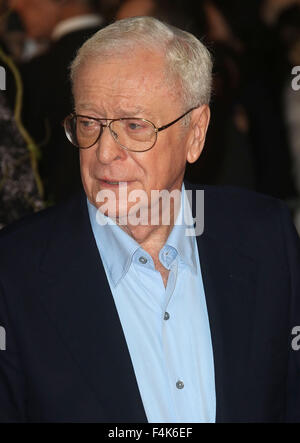 Londres, Royaume-Uni. 19 octobre, 2015. Michael Caine assister à 'The Last Witch Hunter' première Européenne à l'Empire, de Leicester Square à Londres, au Royaume-Uni. Credit : Stills Press/Alamy Live News Banque D'Images