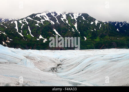 Mendenhall glacier trek dans la forêt nationale de Tongass, Alaska Banque D'Images