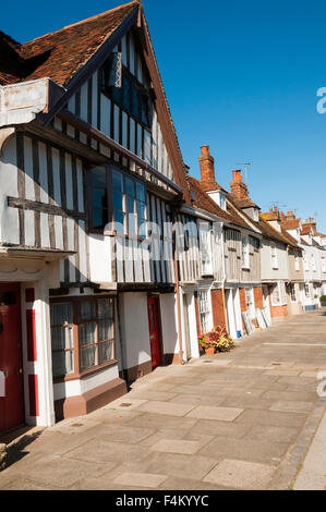 Rue de l'abbaye est décrite dans "Pevsner joyau Faversham' et est l'une des plus belles rues médiévales. Banque D'Images