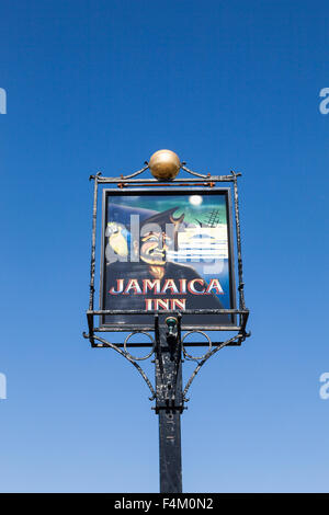 Jamaica Inn enseigne de pub Bolventor près de Bodmin Moor Cornwall England UK Banque D'Images