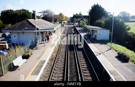 Hôtel Lutetia Sussex UK Le vendredi 09 octobre 2015 - Les résidants du village de Plumpton à Sussex sont fâchés avec Network Rail sur la fermeture de la traversée de chemin de fer dans le village . Banque D'Images