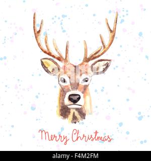 Carte de Noël à la main Illustration de Vecteur