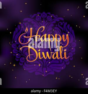 Belle carte de souhaits pour la communauté hindoue. Happy diwali background illustration festival. Illustration de Vecteur