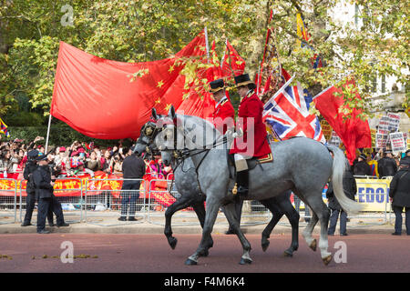 Londres, Royaume-Uni. 20 octobre, 2015. Visite d'État du président chinois Xi Jinping à Londres. Credit : bas/Alamy Live News Banque D'Images